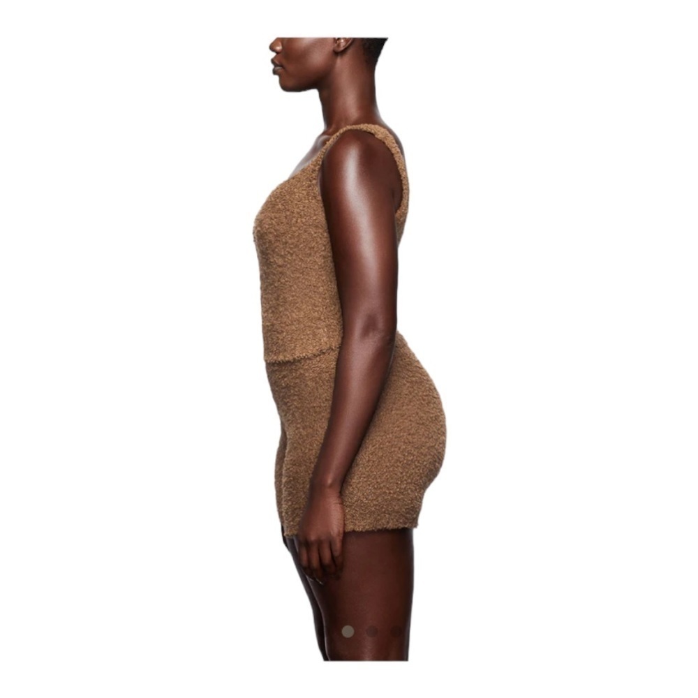 SKIMS Cozy Knit Tank in Camel - Picture 3 of 6